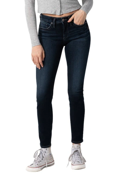 Silver Jeans Co. Women's Suki Mid Rise Skinny Jeans In Black