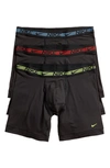 Nike Dri-fit Flex 3-pack Performance Boxer Briefs In Black Bodies Colored Wb