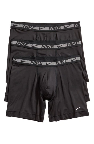 Nike Dri-fit Flex 3-pack Performance Boxer Briefs In Black