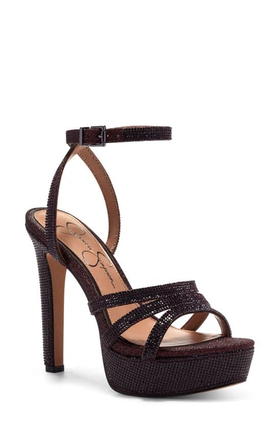 Jessica Simpson Balina Platform Sandal In Berrilicious Sparkles