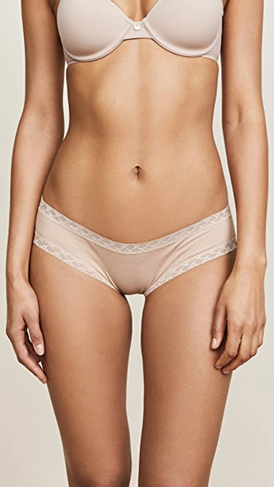 Natori Bliss Cotton Girl Briefs In Cafe