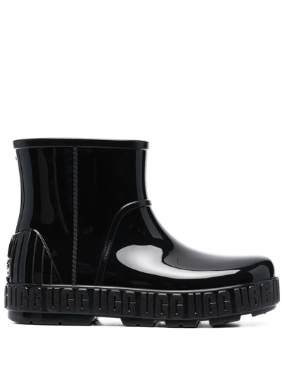 Ugg Drizlita Shearling-lined Rubber Boots In Black
