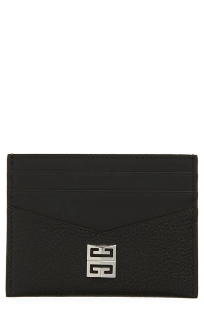 Givenchy Men's Genuine Leather Credit Card Case Holder Wallet 4g In Black