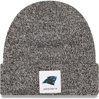 New Era Men's  Heathered Black Carolina Panthers Hamilton Cuffed Knit Hat