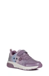 Geox Kids' X Disney Space Club Glitter Light-up Sneaker In Pink/ Mauve