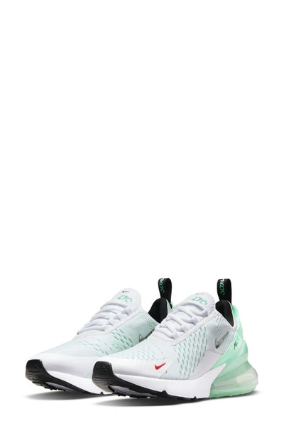 Nike Air Max 270 Women's Shoes In White,mint Foam,washed Teal,metallic Silver
