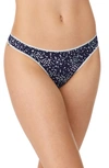 On Gossamer Triple Mesh Print Bikini In Scatter Dot Ink