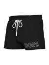 Hugo Boss Mooneye Logo Swim Shorts In Black