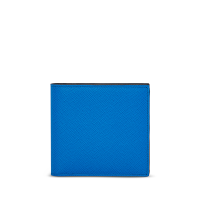 Smythson 8 Card Slot Wallet In Panama In Lapis
