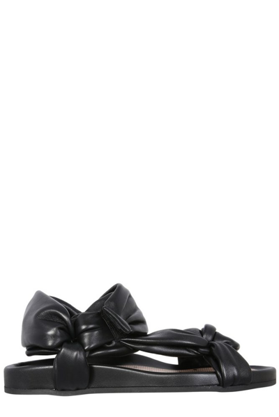 Red Valentino Redvalentino Puffy Strapped Sandals In Black