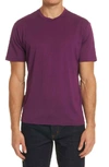 Robert Graham Clemons Silk-cotton-wool T-shirt In Purple