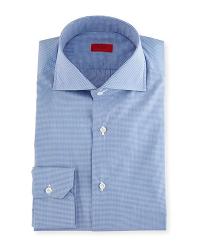 Isaia Slim-fit Gingham Check Dress Shirt, Blue In Neutral