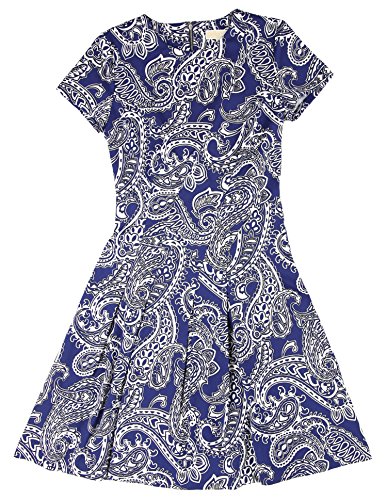 michael kors blue and white dress