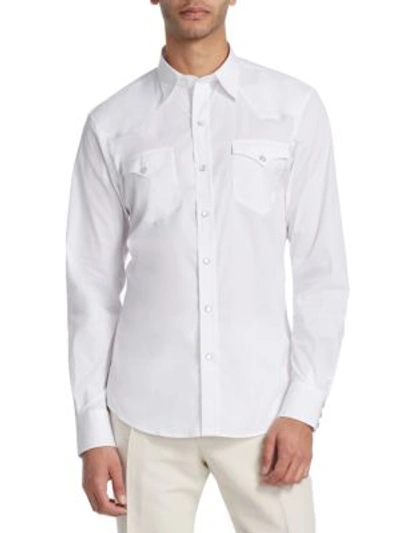 Ralph Lauren Aspen Button-front Shirt In White