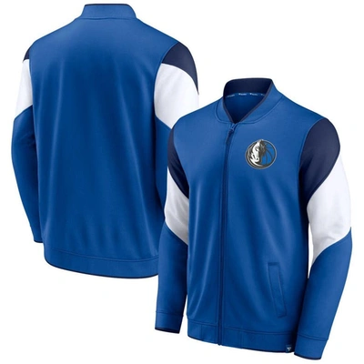 Fanatics Men's  Branded Blue, Navy Dallas Mavericks League Best Performance Full-zip Jacket In Blue,navy