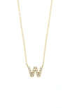 Bony Levy Icon Pavé Diamond Initial Pendant Necklace In 18k Yellow Gold - W