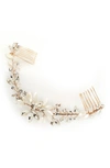 Brides And Hairpins Rhea Halo With Combs In Rose Gold