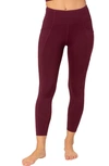 Threads 4 Thought Rita High Waist Pocket Leggings In Burgundy