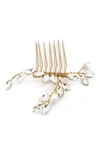 Brides And Hairpins Nicoletta Crystal Comb In Gold