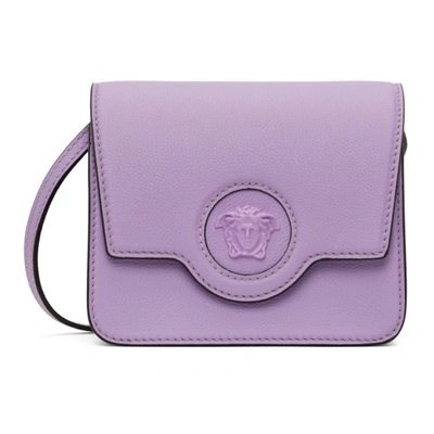 Versace Purple La Medusa Evening Bag In Lilac  Gold