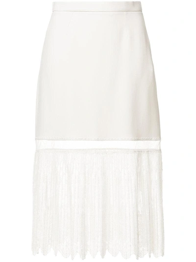 Stella Mccartney Pleated Hem Skirt - White