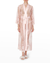 Rya Collection Darling Sheer Lace Robe In Petal Pink