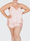 Rya Collection Plus Size Darling Cami-tap Pajama Set In Petal Pink