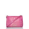 Brahmin Lorelei Croc Embossed Leather Shoulder Bag In Hibiscus