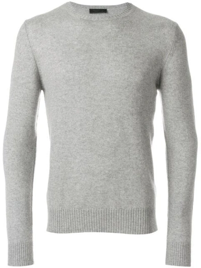 Prada Cashmere Crew Neck Jumper - Grey In Grey