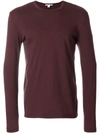 James Perse Long Sleeve Shirt In Red