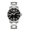 Longines Stainless Steel Hydroconquest Watch 41mm In Black