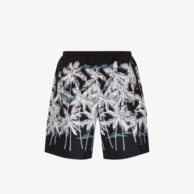 Palm Angels Black Polyester Palm Swim Trunks