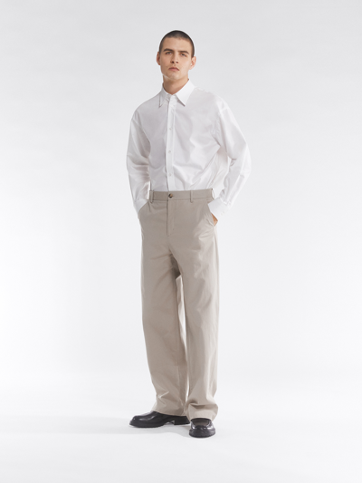 Filippa K Henry Cotton Trouser In Grey Beige