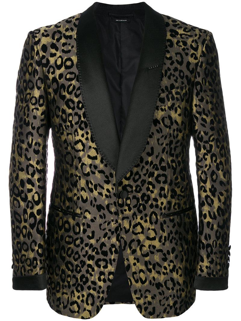 Tom Ford Leopard Print Blazer | ModeSens