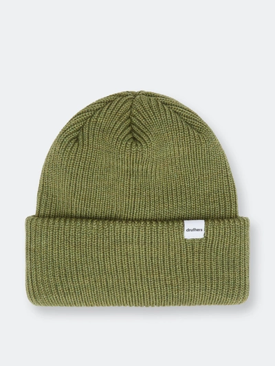 Druthers Merino Wool Blend Rib Beanie In Green