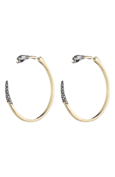 Alexis Bittar Elements Snake Hoop Earrings In Gold