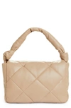 Stand Studio Wanda Quilted Faux Leather Mini Bag In Warm Sand