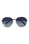 Bluestone Sunshields Love 53mm Polarized Round Sunglasses In Gold/gray