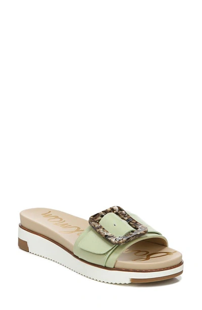 Sam Edelman Women's Ariane Platform Buckle Slide Sandals Women's Shoes In Pistachio