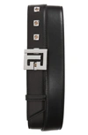 Balmain Logo Buckle Leather Belt In 0pa - Black