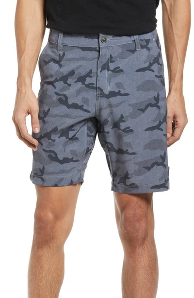 Vintage 1946 Camo Hybrid Flat Front Shorts In Light Grey Camo