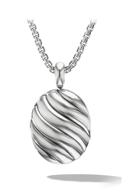 David Yurman Sculpted Sterling Silver Locket