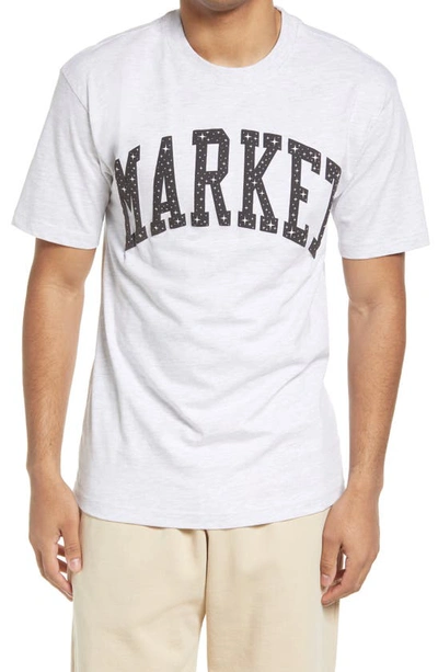 Market Arc Puff Print Logo T-shirt In Grey
