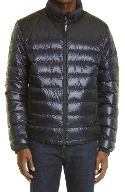 Moncler Silvere Lightweight Down Puffer Jacket In 776 Navy