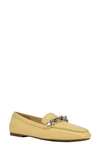 Calvin Klein Elanna Leather Chain Link Loafer In Yellow 700