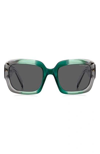 Marc Jacobs 59mm Rectangle Sunglasses In Green Grey / Grey