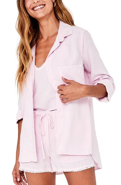 Bella Dahl Shirttail Button-up Shirt In Rose Petal