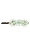 Simone Rocha Mini Crystal Flower Hair Clip In Mint