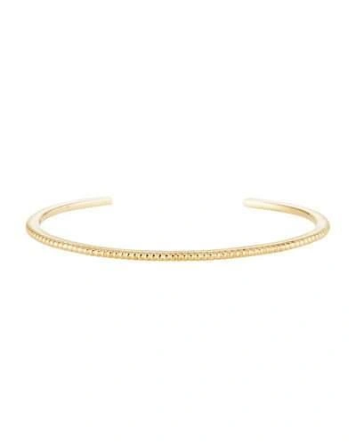 Shinola Jewelry 14k Gold Coin-edge Cuff Bracelet