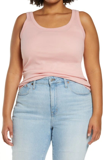 Caslon Melody Ribbed Scoop Neck Tank In Pink Bride
